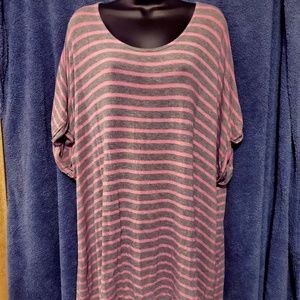 PLUS SIZE CRISS CROSS BACK SWING TUNIC